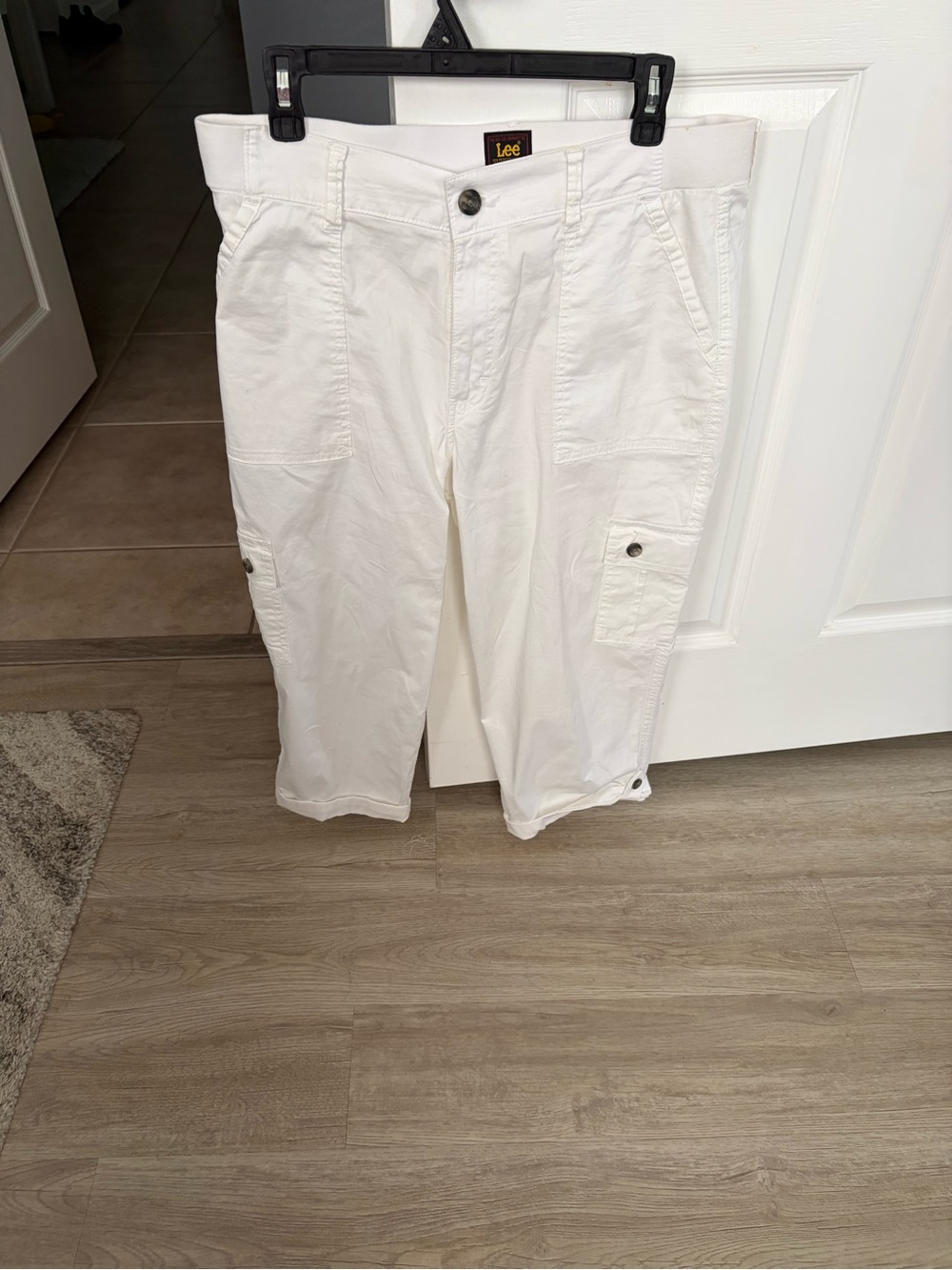 Lee Women's White Cropped Ankle Jeans
